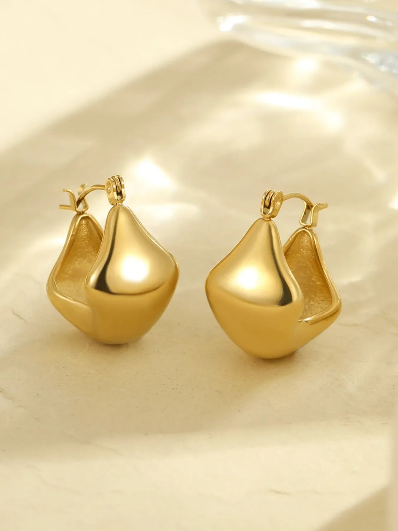18K Gold-Plated Stainless Steel Geometric Earrings - Southern Shores Clothing