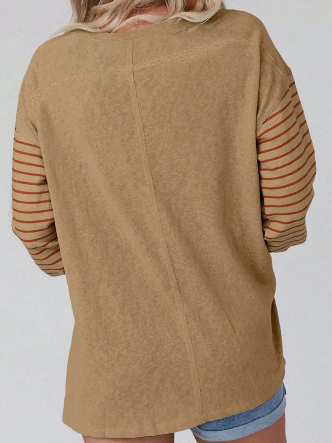 Striped Color Block Long Sleeve T-Shirt - Southern Shores Clothing
