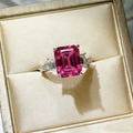 Moissanite Ring In Platinum-Plated Sterling Silver Jewelry - Southern Shores Clothing