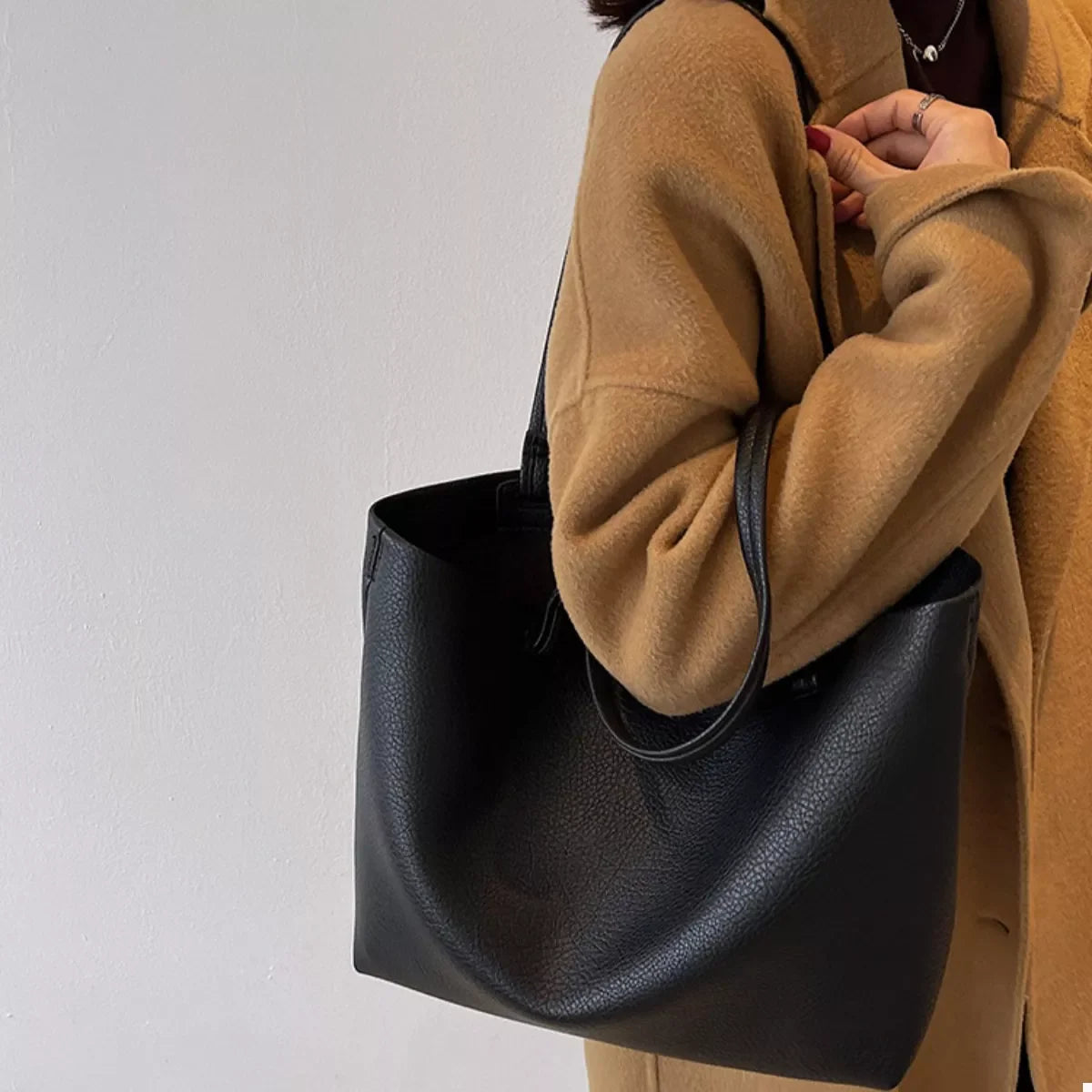 Synthetic Leather Tote Bag Classic Travel Tote - Southern Shores Clothing