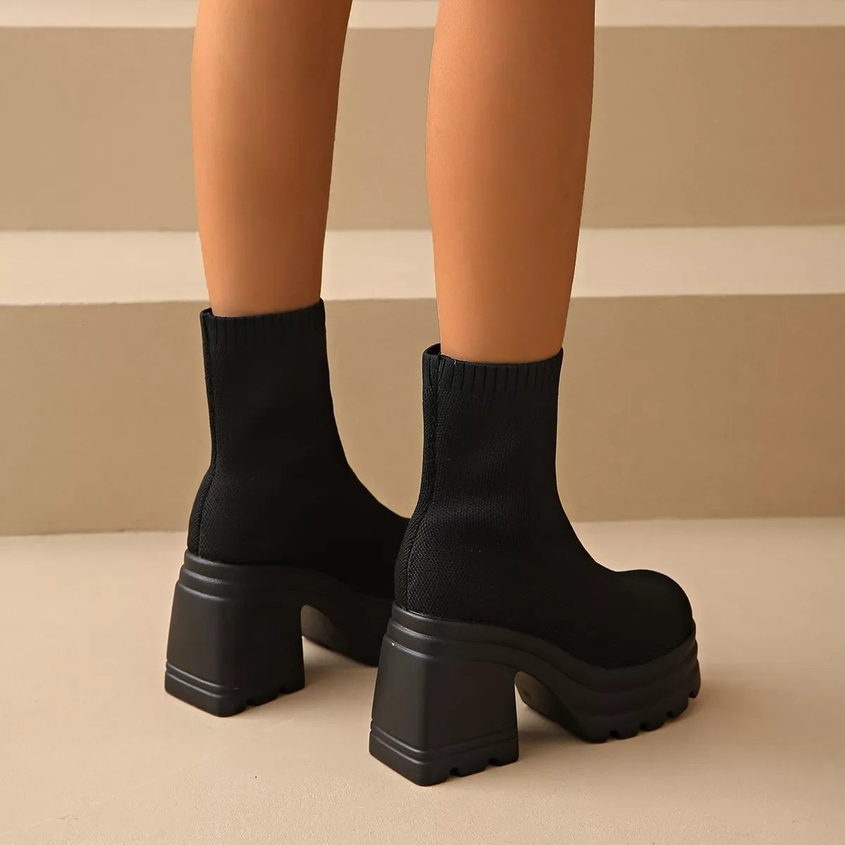 Round Toe Block Heels Ankle Boots Classic Style - Southern Shores Clothing