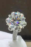 Minimalist 5 Carat Moissanite Ring With Side Stones - Southern Shores Clothing