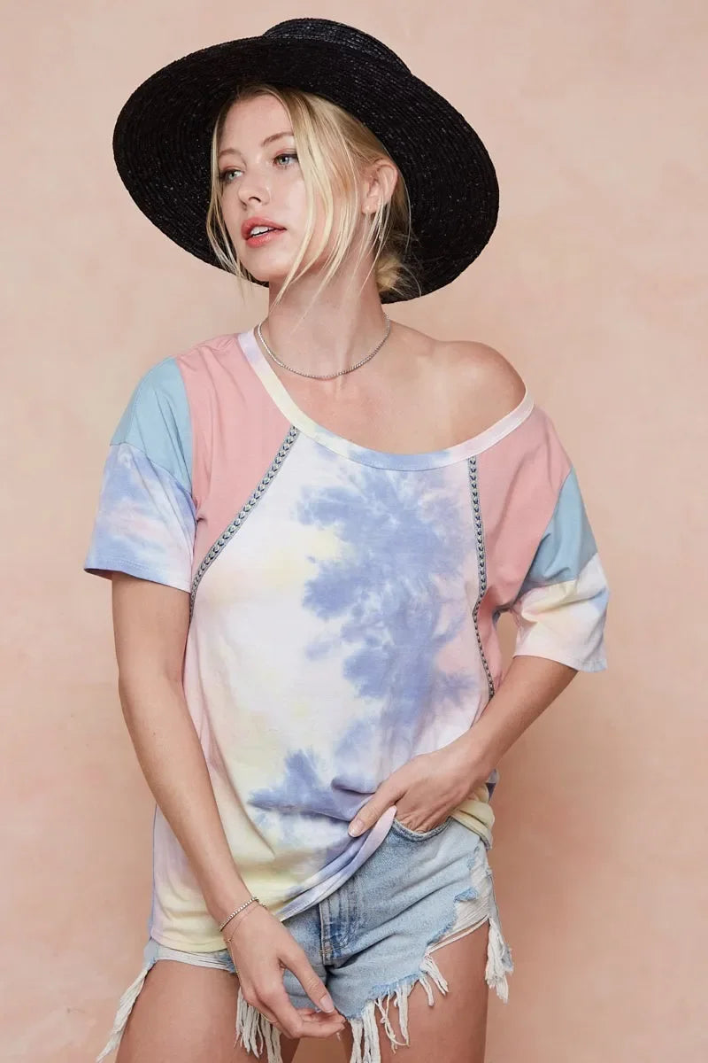 Tie Dye Cotton T Shirt Relaxed Fit Soft Breathable - Southern Shores Clothing