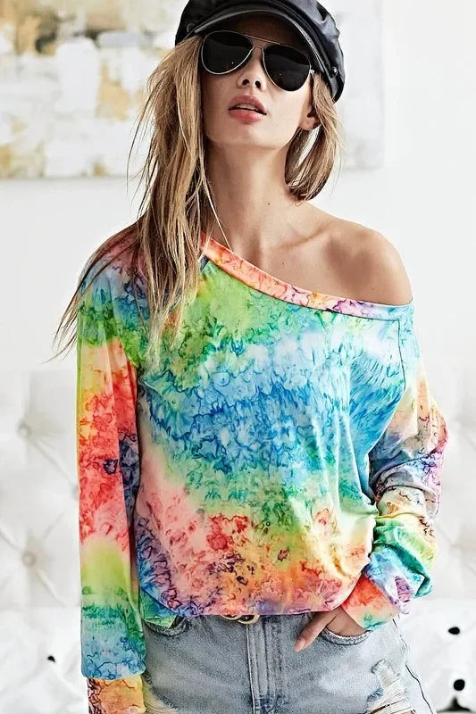 Tie Dye Soft Knit Jersey T Shirt For Outings - Southern Shores Clothing