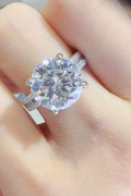 5 Carat Moissanite Ring In Sterling Silver - Southern Shores Clothing