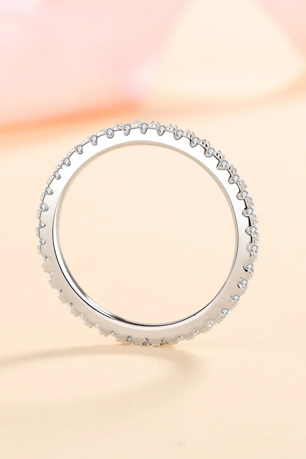 Moissanite Ring In Sterling Silver 0.57ct Round - Southern Shores Clothing