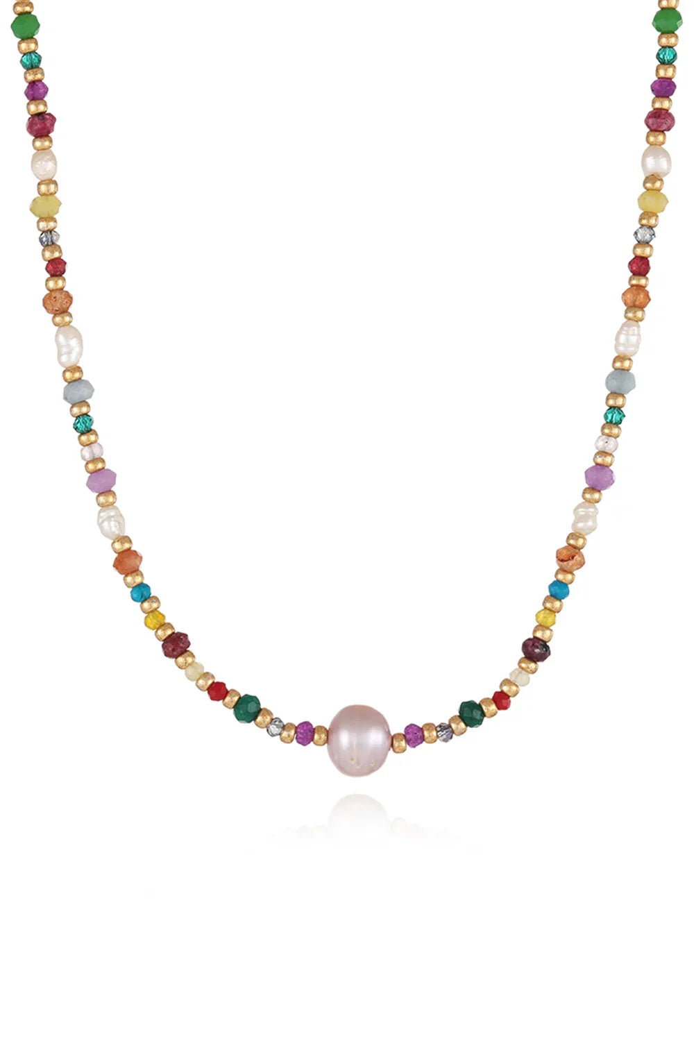 Coastal Bead Necklace With Pearls And Crystals - Southern Shores Clothing