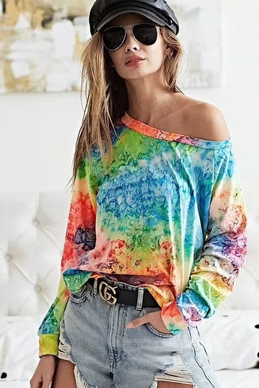 Tie Dye Soft Knit Jersey T Shirt For Outings - Southern Shores Clothing