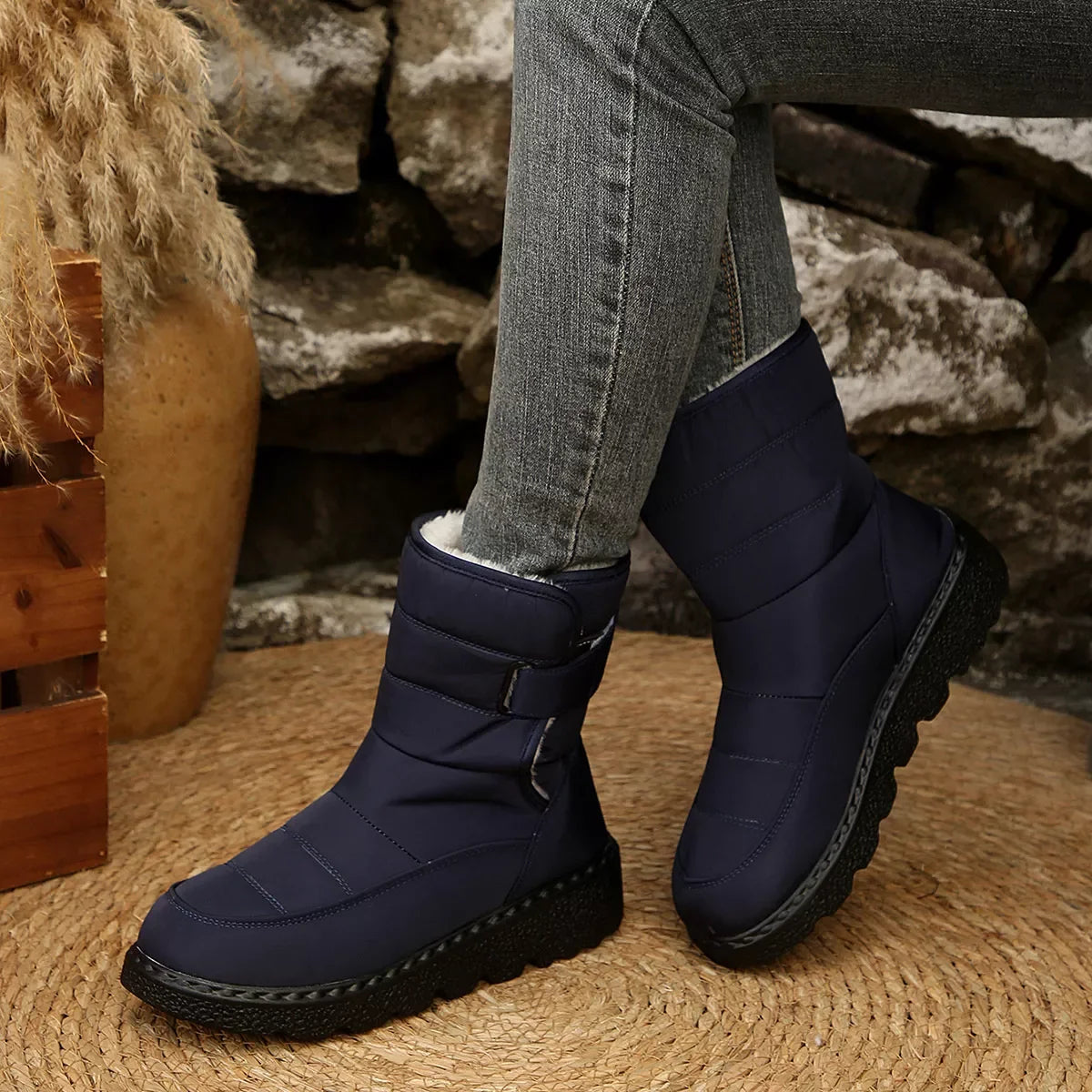 Round Toe Platform Boots With Flat Heel Style - Southern Shores Clothing