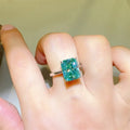 2 Carat Moissanite Rectangle Ring Sterling Silver - Southern Shores Clothing