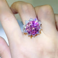 10 Carat Moissanite Zircon Sterling Silver Ring - Southern Shores Clothing