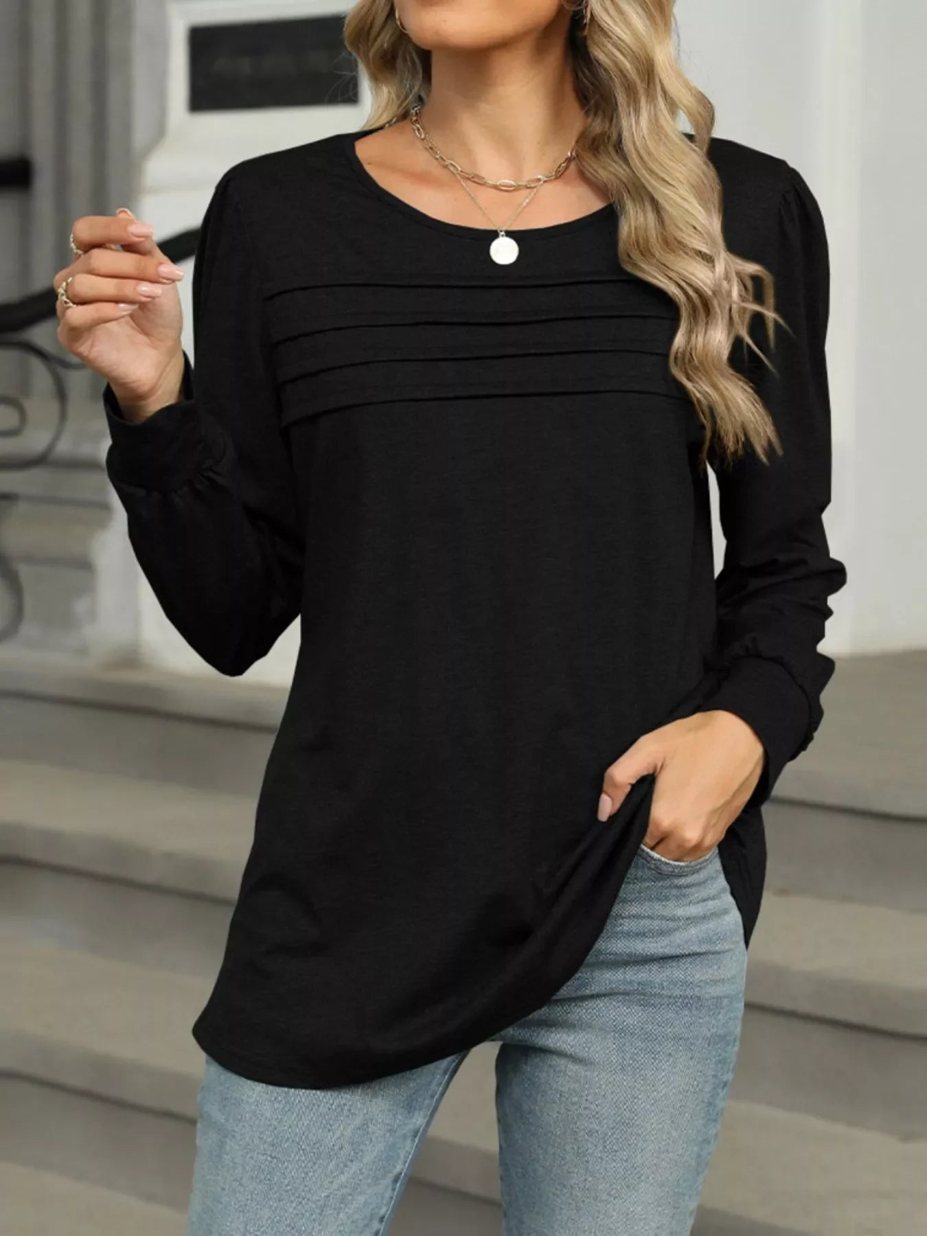 Long Sleeve Round Neck T-Shirt - Southern Shores Clothing