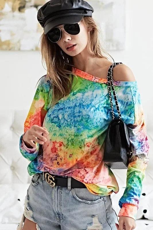 Tie Dye Soft Knit Jersey T Shirt For Outings - Southern Shores Clothing