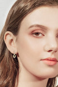 Sterling Silver Moissanite Double Hoop Earrings - Southern Shores Clothing