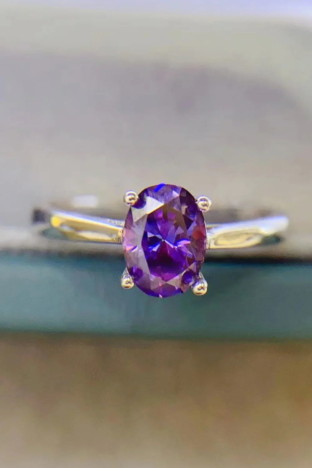 1 Carat Moissanite 4-Prong Solitaire Ring - Southern Shores Clothing