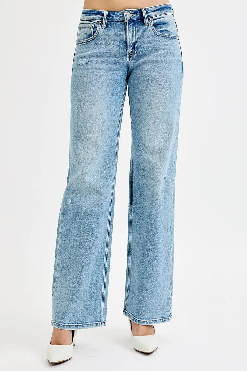 Coastal RISEN Low Rise Distressed Jeans Plus Size