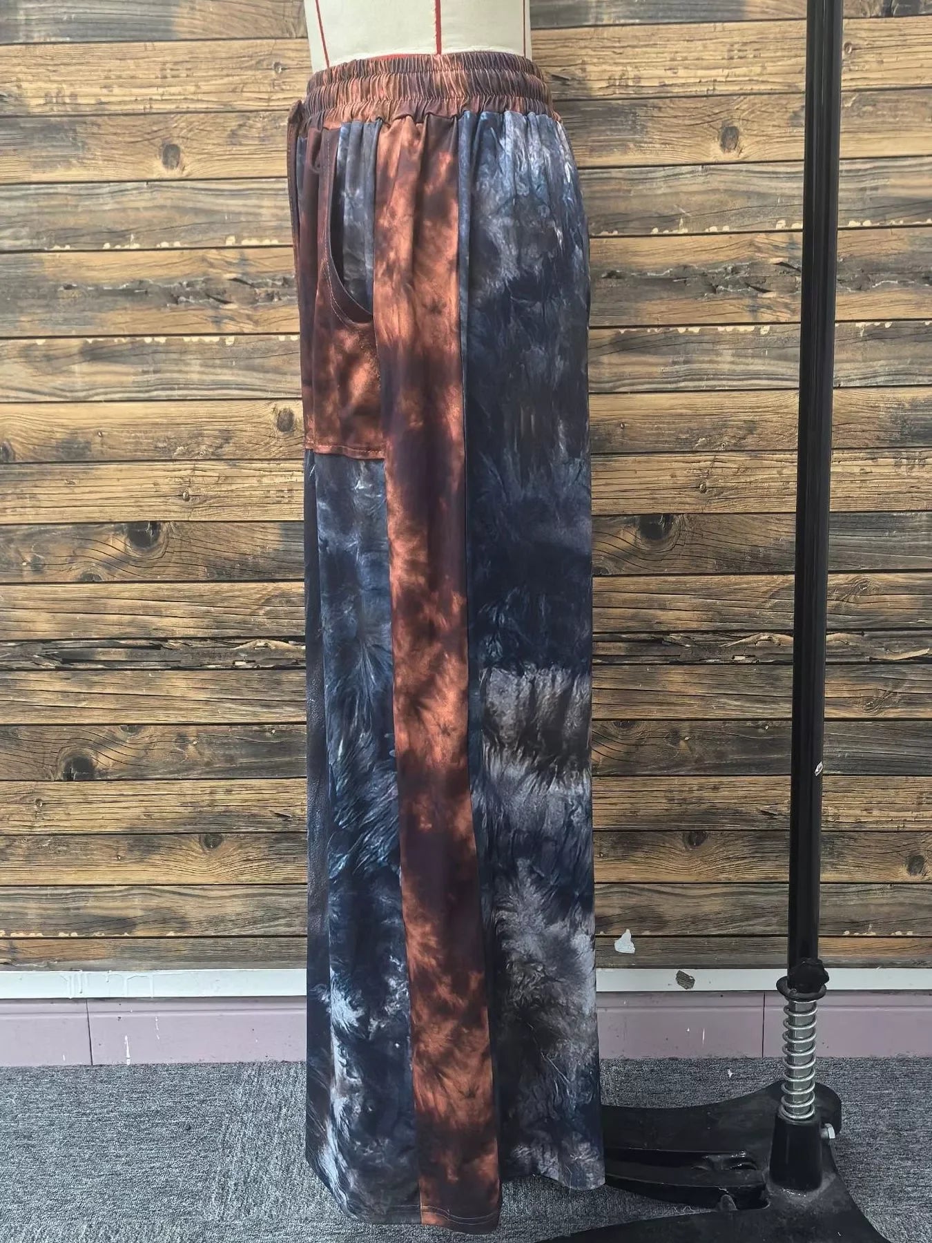 Plus Size Tie-Dye Wide Leg Casual Pants Comfortable - Southern Shores Clothing