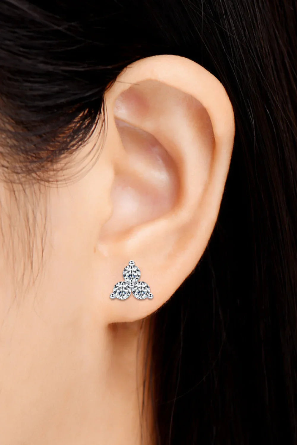 Minimalist Moissanite Sterling Silver Stud Earrings - Southern Shores Clothing