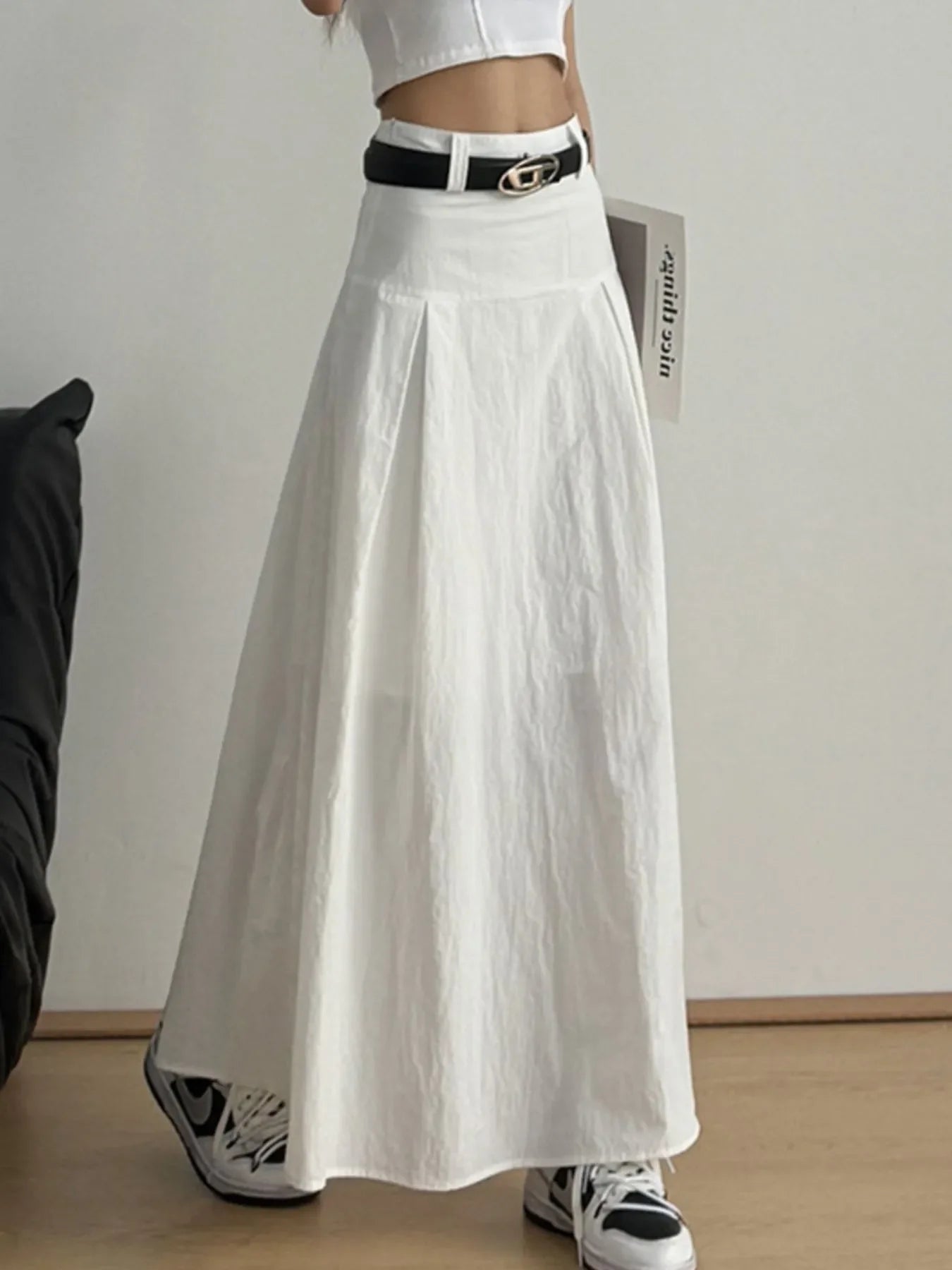 Lightweight High Waist A-Line Maxi Skirt For Summer - Southern Shores Clothing