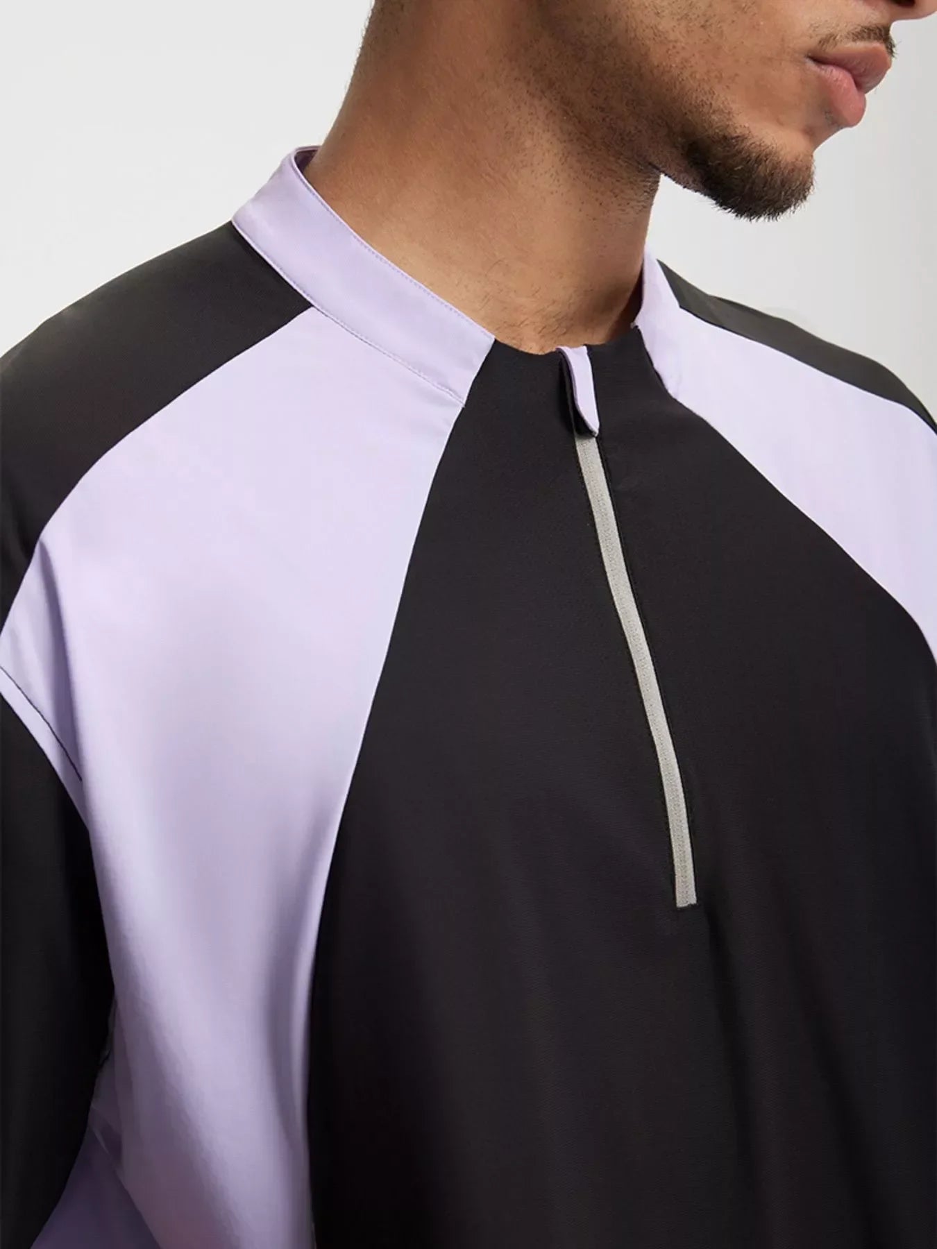 Slim Fit Quick-Dry Performance Block Half Zip Tee - Southern Shores Clothing