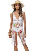 Openwork Embroidery Sleeveless Cover-Up One Size - Southern Shores Clothing