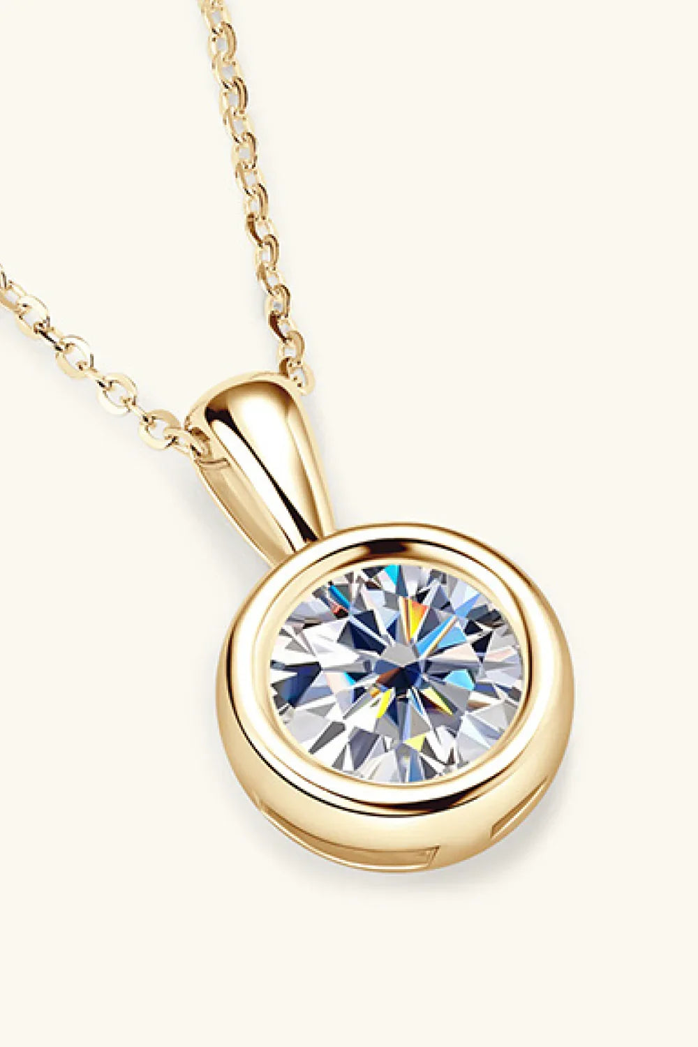 2 Carat Moissanite Necklace In Sterling Silver Chain - Southern Shores Clothing