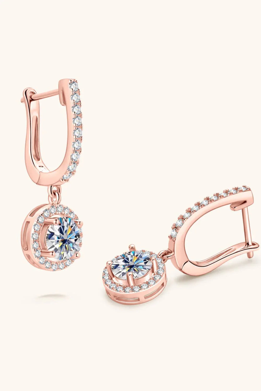 Moissanite Sterling Silver Drop Earrings Faceted Sparkle - Southern Shores Clothing