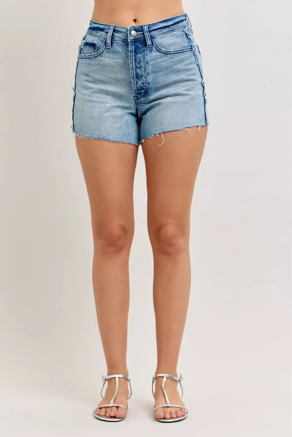 Rigid Magic Cut Off Denim Shorts With Raw Side Seams - Southern Shores Clothing