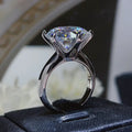 10 Carat Moissanite Platinum-Plated Sterling Silver Ring - Southern Shores Clothing