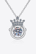 Rhodium-Plated Moissanite Necklace Sterling Silver - Southern Shores Clothing