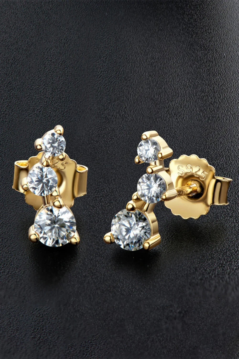 Minimalist Moissanite Stud Earrings In Sterling Silver - Southern Shores Clothing