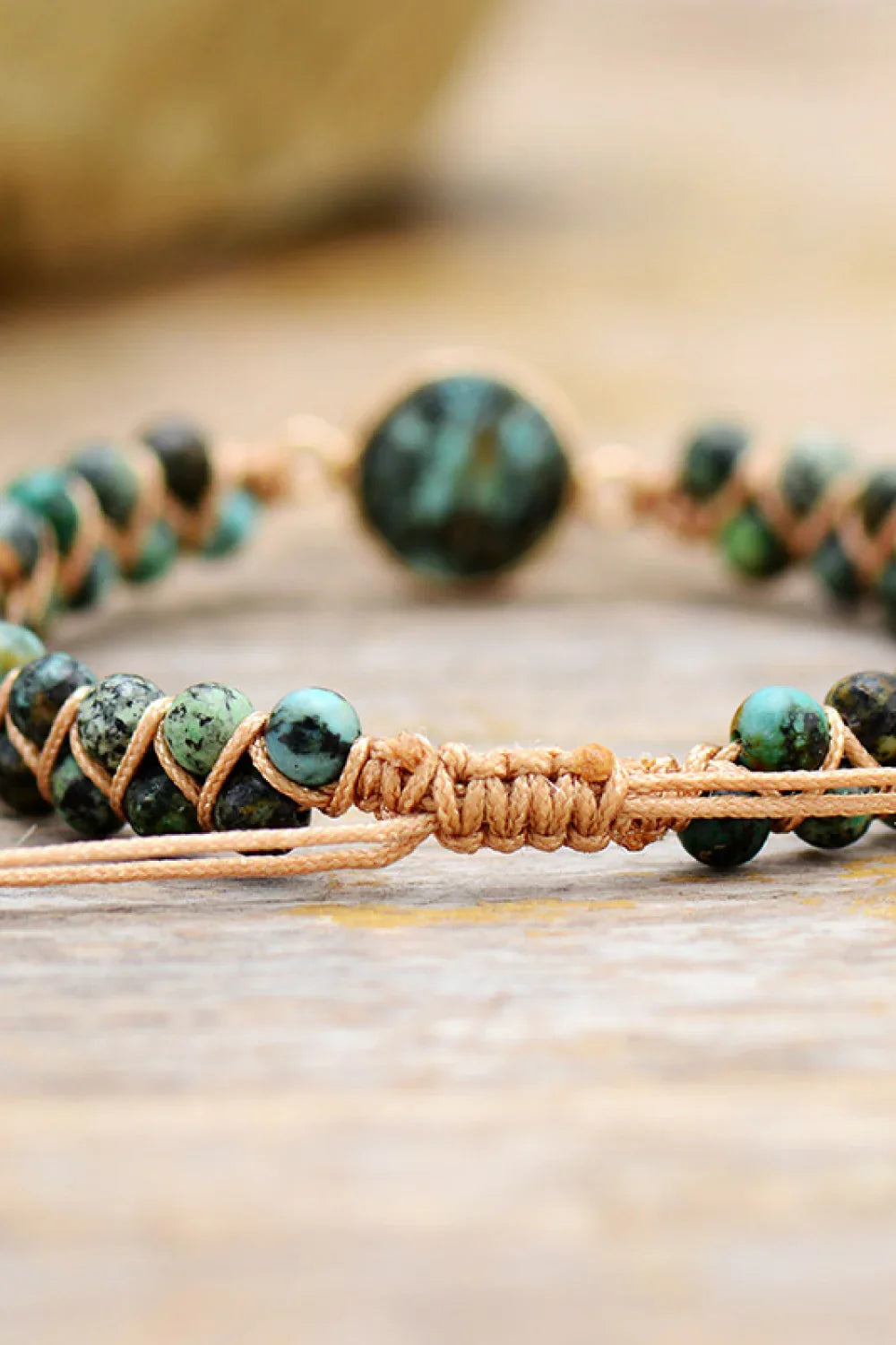 Handmade Beaded Copper Bracelet Adjustable Pine Beads - Southern Shores Clothing