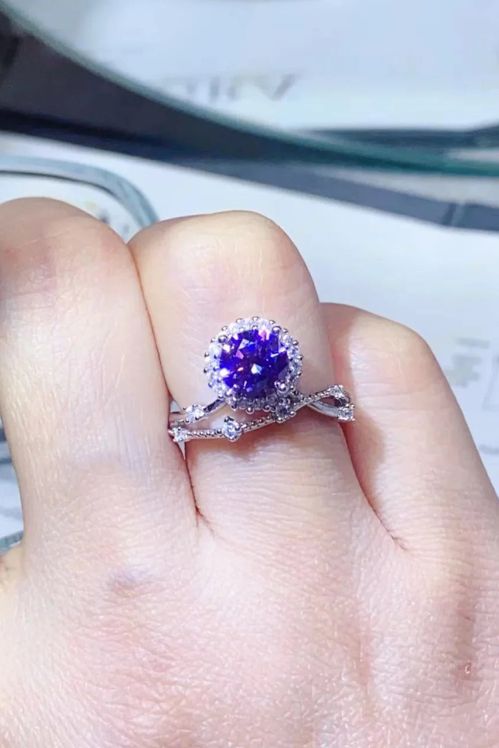 Coastal 1 Carat Moissanite Ring In Sterling Silver - Southern Shores Clothing