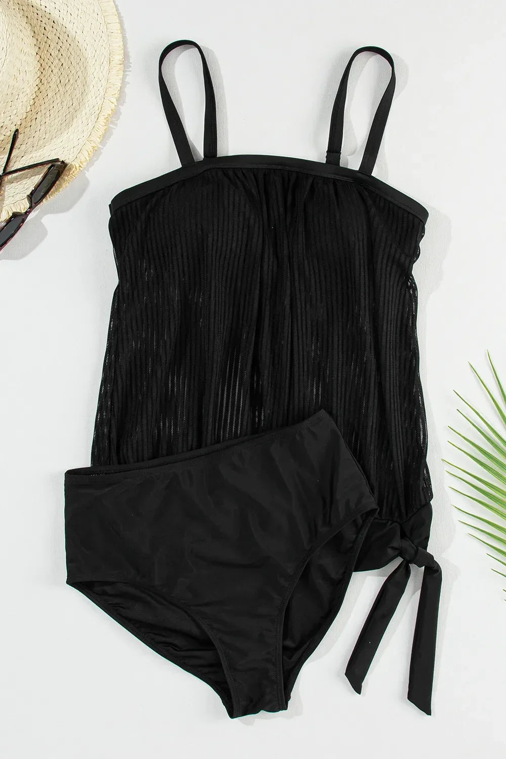Square Neck Spaghetti Strap Tankini Set Two-Piece Swimsuit - Southern Shores Clothing