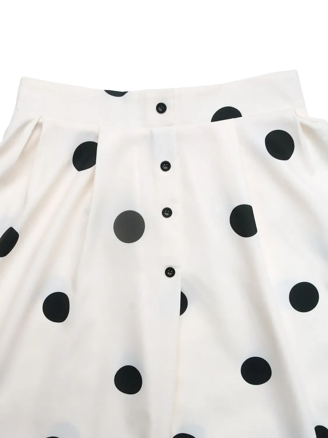 Polka Dot Flowing Skirt With Lightweight Draping - Southern Shores Clothing