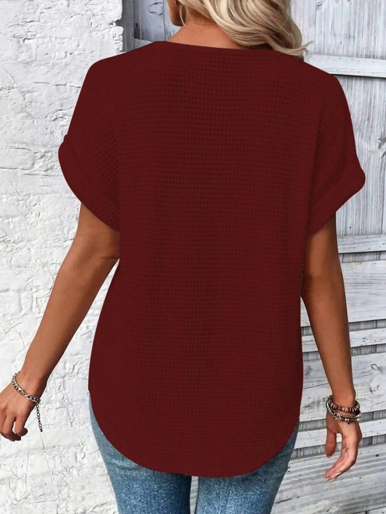 Crochet Lace Short Sleeve T Shirt Casual - Southern Shores Clothing