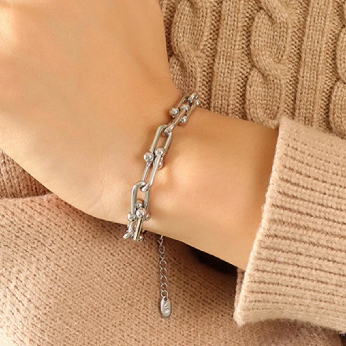 Chunky Titanium Steel Chain Bracelet Gold Or Platinum Plated - Southern Shores Clothing
