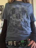 Skull Graphic Round Neck Long Sleeve T-Shirt - Southern Shores Clothing