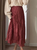 Chic Ruched Elastic Waist Skirt One Size - Southern Shores Clothing