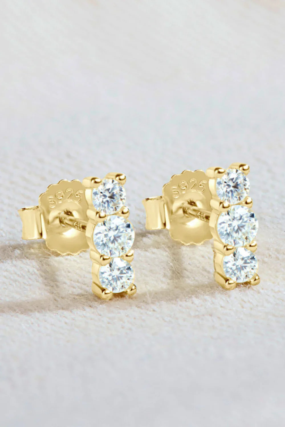 Sterling Silver Moissanite Stud Earrings 0.44 Ct - Southern Shores Clothing