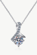 1 Carat Moissanite Sterling Pendant Necklace Coastal Glow - Southern Shores Clothing