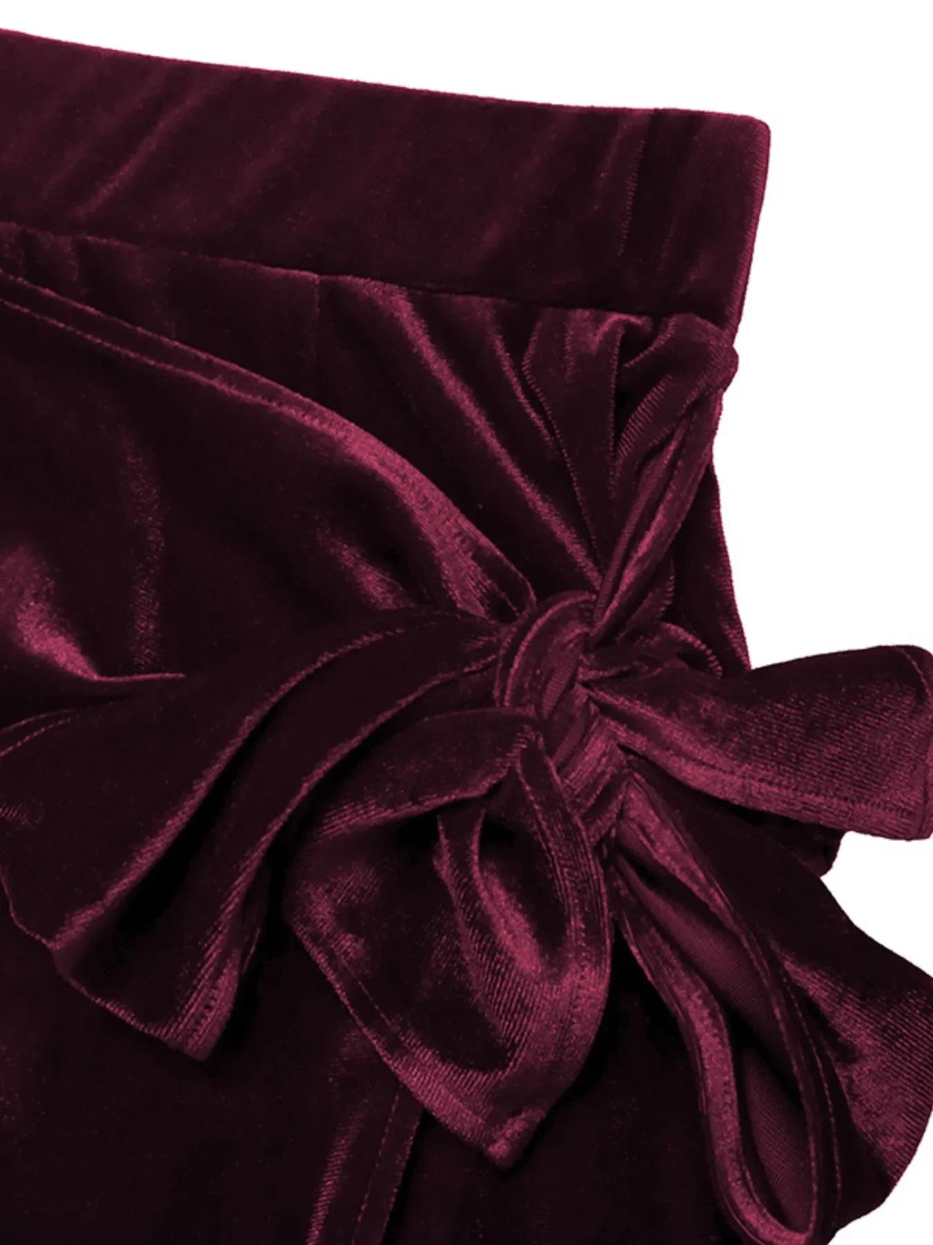 Velvet Side Tied Skirt With Front Slit Classic Style - Southern Shores Clothing