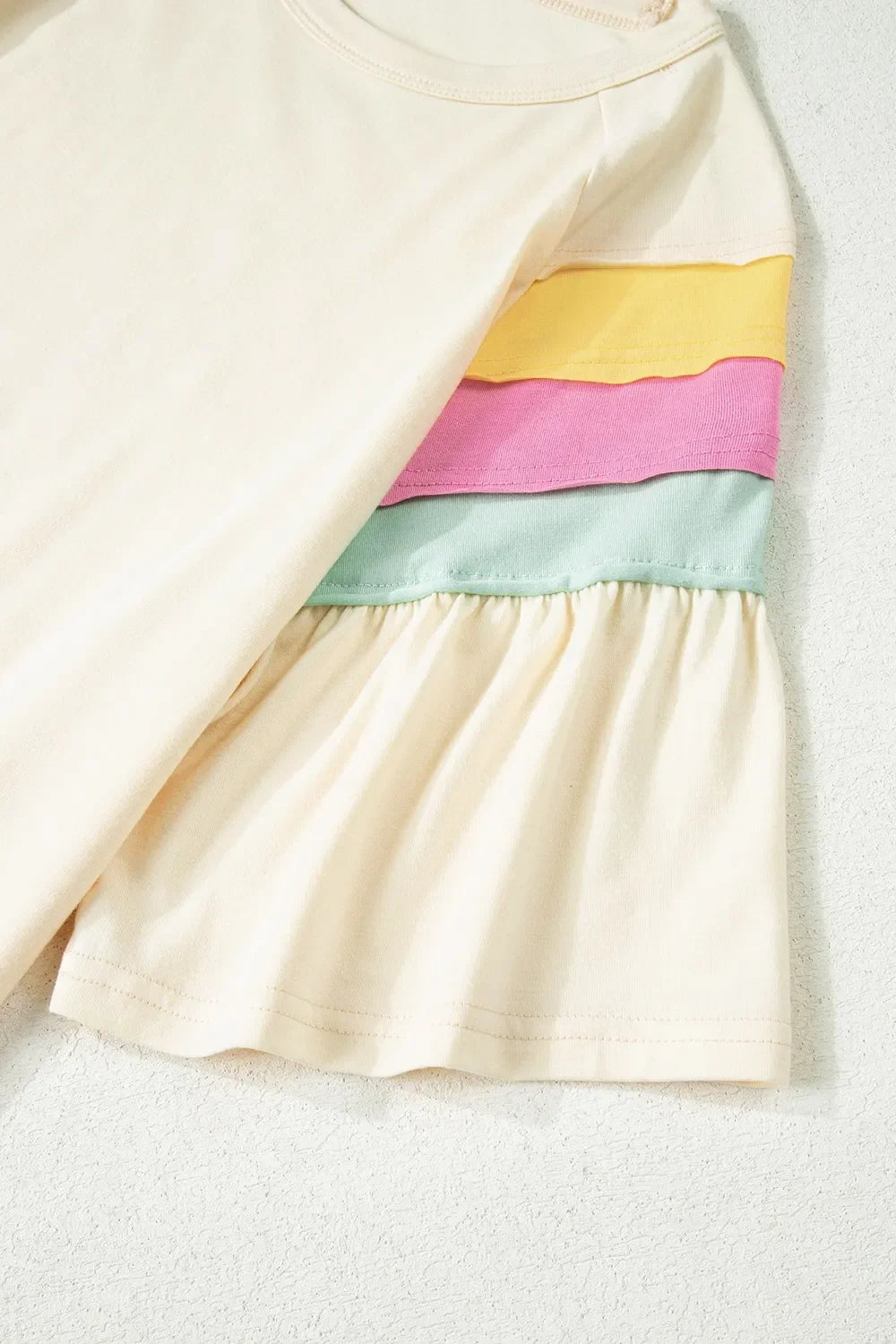 Color Block Stitched Sleeve Loose T Shirt - Southern Shores Clothing