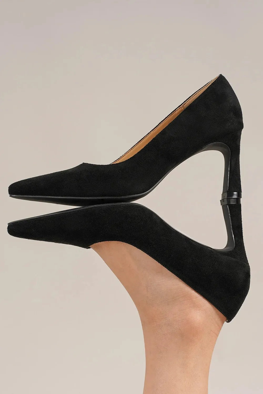 Faux Suede Point Toe Pumps For Office And Formal