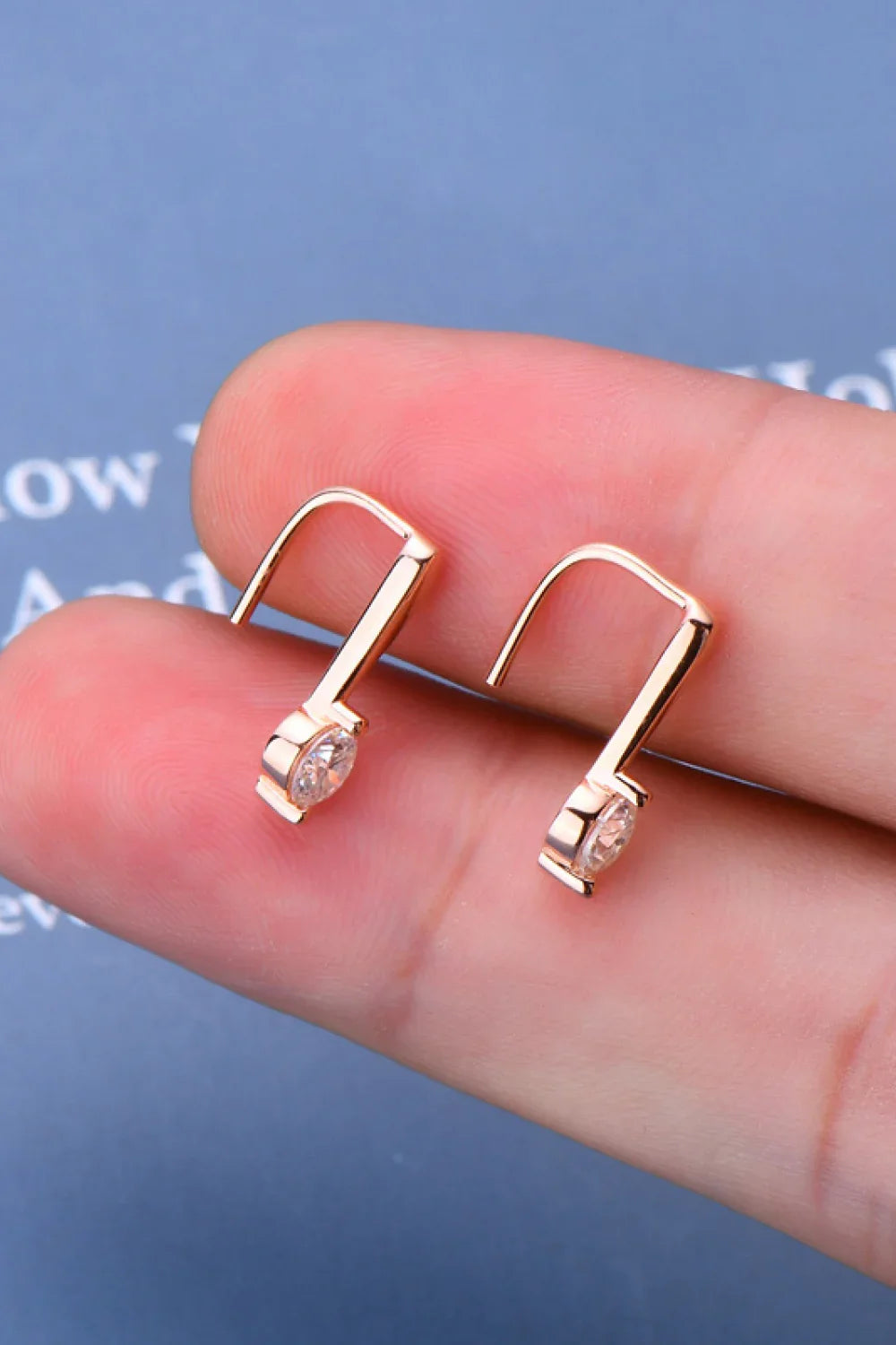 Platinum Plated Moissanite Sterling Silver Earrings