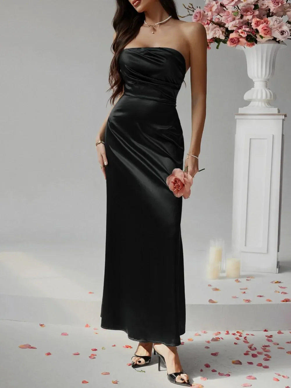 Ruched Tube Maxi Dress Coastal Everyday Style - Southern Shores Clothing