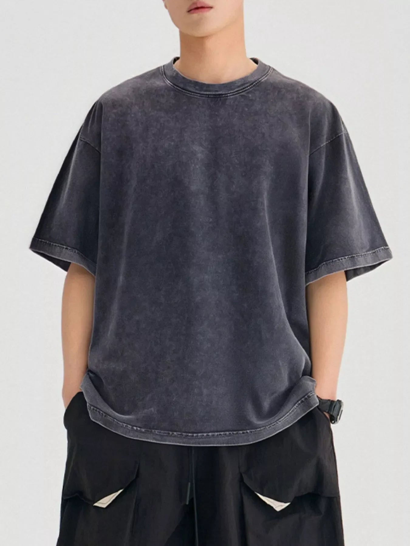 Oversized Washed Cotton T Shirt With Stretch - Southern Shores Clothing