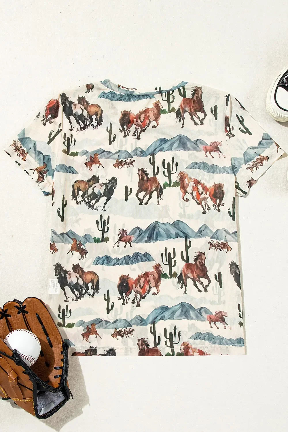 Mustang River Printed Mesh T Shirt With Stretch Fabric - Southern Shores Clothing