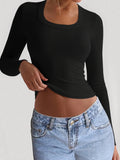 Square Neck Long Sleeve T-Shirt - Southern Shores Clothing