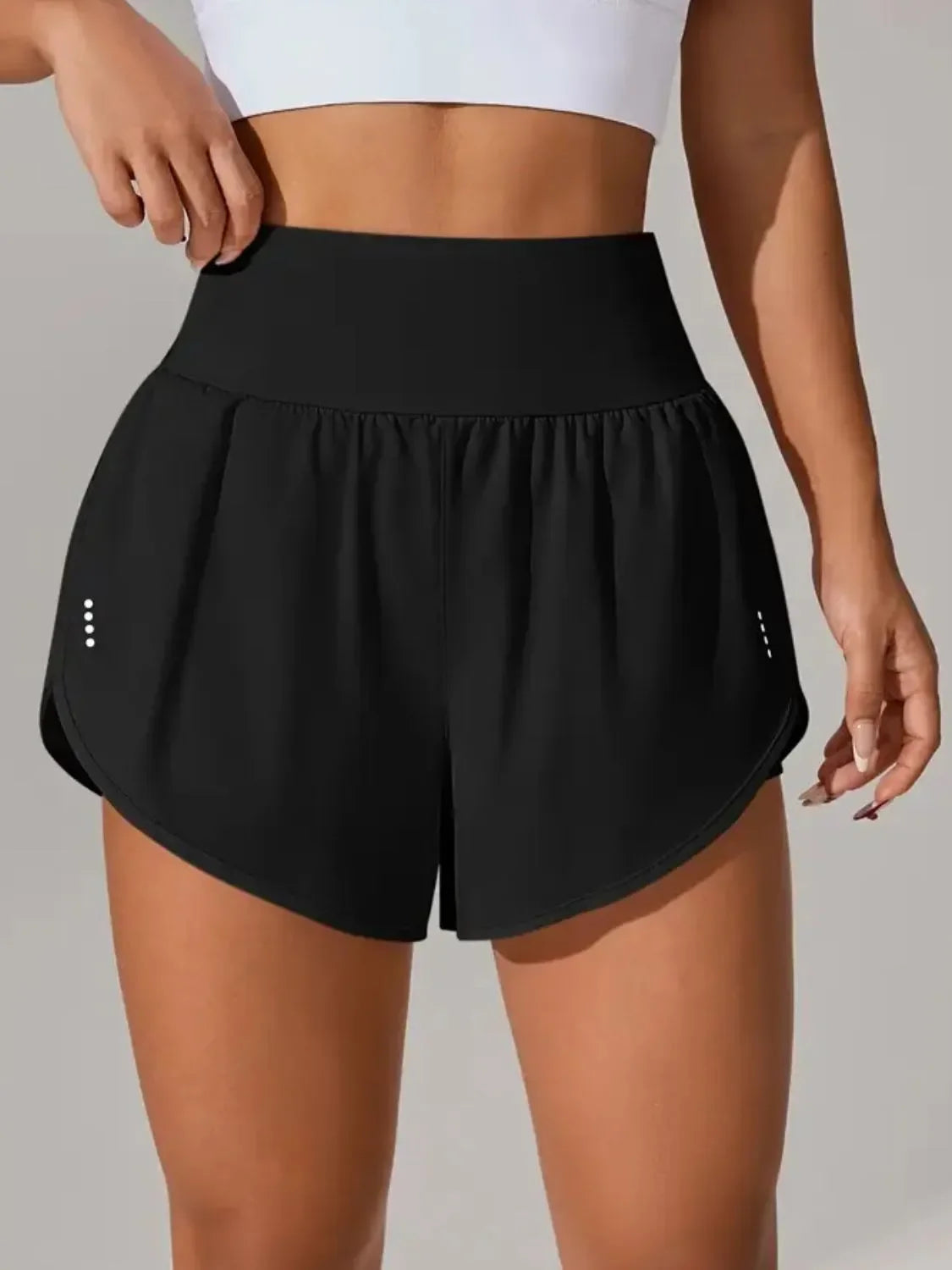 Pocketed High Waist Active Shorts For Daily Activities - Southern Shores Clothing